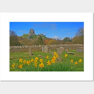 Eternal Springtime, Corfe Castle, March 2024 Posters and Art